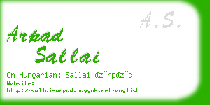 arpad sallai business card